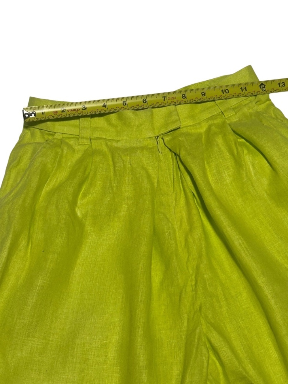 Mara Hoffman Wide Leg Trouser Pants 100% Hemp Size 2 Neon Green High Waisted - Picture 9 of 14